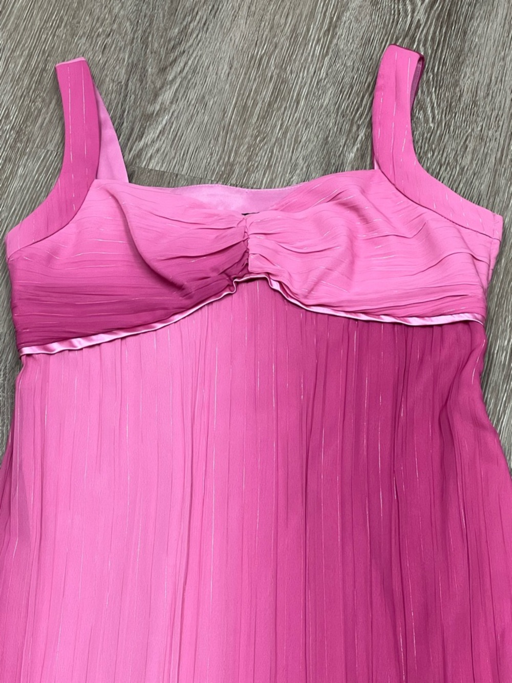 Vintage Hipnotix Pink Ombre Metallic Mini Dress Y2K Fairycore Size 6 - Picture 2 of 8